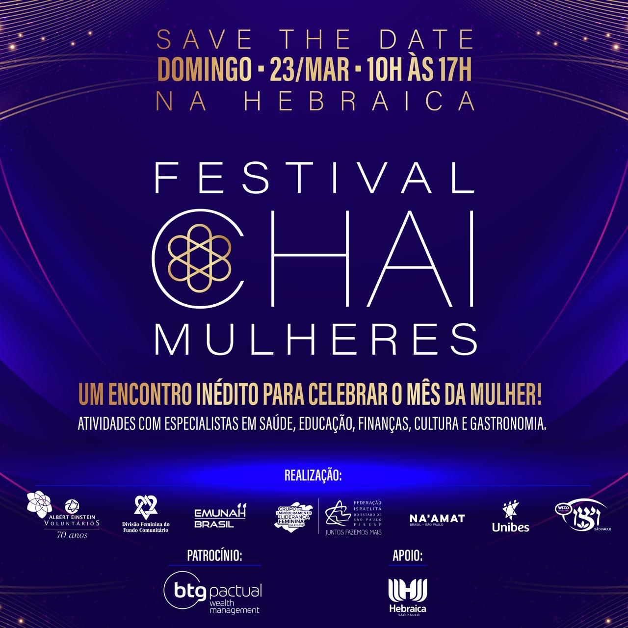 Festival Chai Mulheres: Um Encontro Inédito para Celebrar a Força Feminina